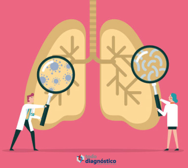 Temporada de enfermedades respiratorias: ilustración de virus en pulmones